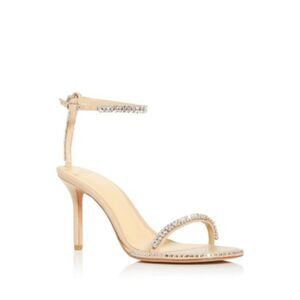 ALEXANDRE BIRMAN Womens Beige Agnes Round Toe Stiletto Leather Heeled Sandal 40
